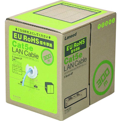 【即納在庫品】「直送」エレコム LD-CT2/BU300YR RoHS指令準拠LANケーブル CAT5E ヨリ線 300m ブルーLDCT2BU300YR ヨリ線仕様