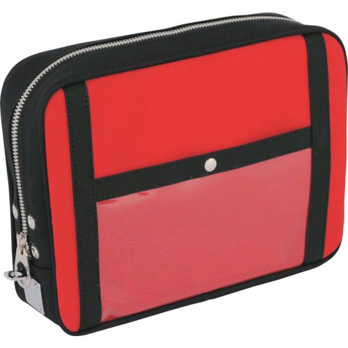 (LINEクーポン有)【即納在庫品】「直送」SANEI PL-U-02 帆布メール用ポーチ L 馬蹄錠金具付　赤 PLU02