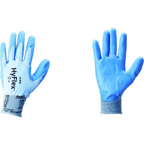 【特長】●Dyneema［［R上］］Diamond Technologyファイバーと薄いコーティングは、切創リスクを伴う作業に敏捷性と優れた触感をもたらします。●柔らかい超軽量のシームレスライナーは、手を涼しく乾燥させ、優れた快適性と指先の感度を向上させます。●耐切創レベル3で18ゲージ、耐摩耗性レベル3を実現しました。【用途】●航空宇宙関連。●自動車関連。●ロジスティクス＆倉庫。●金属製作。●最終組み立て。【仕様】●色：ブルー●サイズ：L●厚さ(mm)：0.95●ゲージ数：18●リストカラー：ブラウン●全長(cm)：21.0〜26.5●手のひら周り(cm)：19.0●中指長さ(cm)：8.7●耐切創レベル：3●すべり止め：ポリウレタン●耐突刺性：1●耐引裂性：3●耐摩耗性：3【仕様2】●18ゲージ編●EN388規格：耐摩耗レベル3、耐切創レベル3、耐引裂レベル3、耐突刺レベル1●EN388：2016規格：耐摩耗レベル3、耐切創レベルX、耐引裂レベル3、耐突刺レベル1、EN ISO耐切創レベルB【材質／仕上】●ライナー：ダイニーマダイヤモンド繊維●すべり止め部：ポリウレタン【原産国】韓国