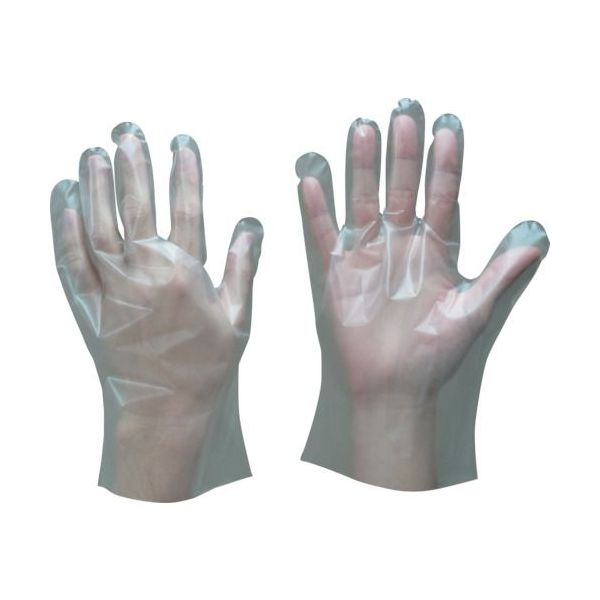 【即納在庫品】「直送」トワロン 409-M 使い捨て手袋　ポリエチレン手袋　内エンボス　M 100枚入 409M