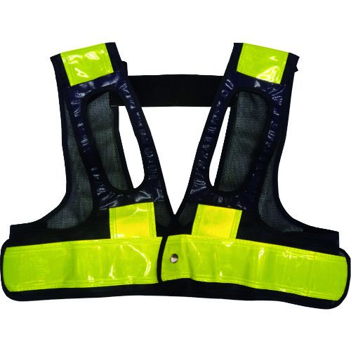 【即納在庫品】「直送」ミズケイ 5941112 フルハーネス用安全ベスト「装着できるんです」＜紺／黄＞