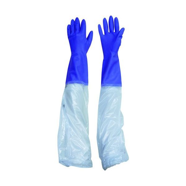 樂天商城 - 【即納在庫品】「直送」ビニスター 721-V-M 腕カバー付手袋 腕カバー付フルールあつ手 バイオレット M 721VM 東和コーポレーション tr-8571966 TOWA Mサイズ