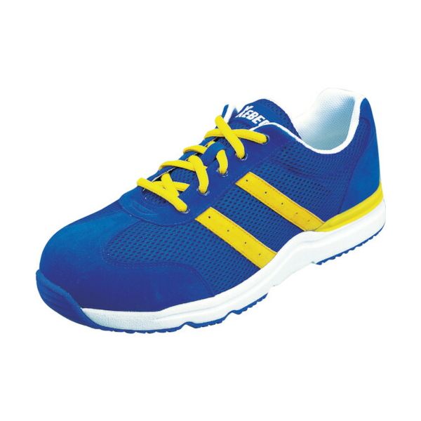 ジーベックメーカーお問い合わせ：084-928-0023【特長】●超軽量タイプです。●耐油性ゴム底です。●踵部分に安定性とフィット感のあるスタビライザーを採用しています。【用途】●一般作業。【仕様】●寸法(cm)：24.5●足幅サイズ：EEEE●色：ブルー●耐圧迫荷重(kN)：10●US（アメリカ）規格サイズ:6.5●UK（イギリス）規格サイズ:6.5●EU（ヨーロッパ）規格サイズ:39【仕様2】●耐圧迫性荷重：10kN【材質／仕上】●甲被:合成皮革+メッシュ●先芯:樹脂●靴底:エチレン酢酸ビニールアセテート（EVA）+ラバー【原産国】中国