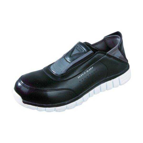 ジーベックメーカーお問い合わせ：084-928-0023【特長】●超軽量タイプです。●屈曲性に優れたゴム底です。●かかとを踏める早履きスリッポンタイプです。●靴底はホワイト仕様で床が汚れにくいです。【用途】●一般作業。●内装業など着脱が多い現場。【仕様】●寸法(cm)：26.5●足幅サイズ：EEE●色：ブラック●US（アメリカ）規格サイズ:8.5●UK（イギリス）規格サイズ:8.5●EU（ヨーロッパ）規格サイズ:43【仕様2】●耐圧迫性荷重：4.5kN【材質／仕上】●甲被:合成皮革●先芯:樹脂●靴底:エチレン酢酸ビニールアセテート（EVA）+ラバー【原産国】中国