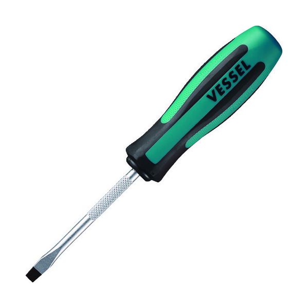 ベッセルメーカーお問い合わせ：0120-999-914【特長】●プラスの刃先はNewジョーズフィットで、刃先に高強度の金属粒を特殊コーティングし、十字ねじ特有のドライバーの浮き上がり現象〈カムアウト〉を最大限防ぐ刃先チップ形状になっています。●ブラックポイント仕上げです。●グリップはオイルに強い滑り止めメッシュ加工です。【仕様】●刃先：［［−］］5.5●全長(mm)：185●軸長(mm)：75【仕様2】●全身焼入●先端：マグネット入り【材質／仕上】●軸:クロムバナジウム鋼●グリップ:ポリプロピレン、エラストマー【原産国】日本