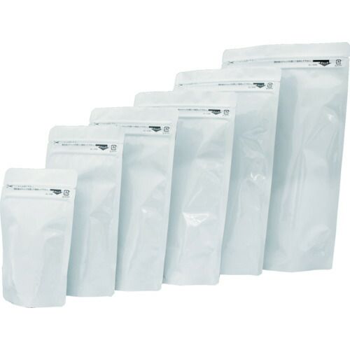 【特長】●やさしく開けやすいRノッチ付きです。●ホワイトカラーのため、ラベルを貼付しても美しい外観に仕上がります。●便利なチャック付自立容器として高いディスプレイ効果を発揮します。●4つの角は、全て完全Rカットタイプです。●開封後も切り口は...