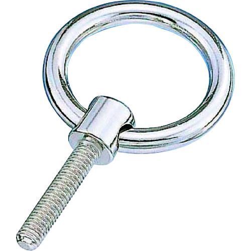 【即納在庫品】「直送」水本 B-873 アイボルト ステンレス つば付リングボルト ブネジ 捻子径W−5／16 長さ45mm 奥行8mm B873 水本機械製作所 ステンレスつば付リングボルト捻子径W-5 作業工具 荷役工具