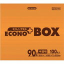 【即納在庫品】「直送」サニパック E94HCL E−94エコノプラスBOX90L半透明 100枚入(3)