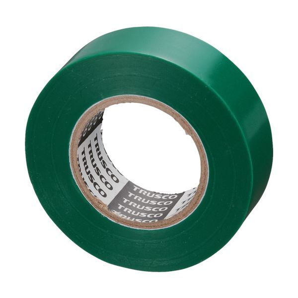 【即納在庫品】「直送」トラスコ TRUSCO GJ-2110 脱鉛タイプビニールテープ 19mmX10m 10巻入り 緑 GJ2110