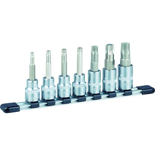 【即納在庫品】「直送」前田金属工業 HTX407 トルクスソケットセット 強力タイプ・ホルダー付 トネ 差込角 1S HTX407-8100 810-9616 ソケットレンチ