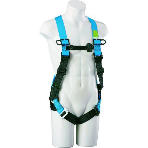 【特長】●業界唯一の消臭技術MOFFで汗のニオイを抑えます。●幅広い業種とシーンにマッチする「Easy Harness Neo」ベースモデルです。【用途】●建設、土木、造船、橋梁、鉱山、工場、プラント、その他。【仕様】●サイズ：M●色：ブルー/ガンメタル●腿バックル：プレート●ベルト幅(mm)：45●最大使用可能質量：130kg●胸ベルト寸法　幅(mm)：25【仕様2】●厚生労働省「墜落制止用器具の規格」適合品●肩・腿ベルト幅：45mm●胸ベルト幅：25mm●腿バックル：ワンタッチ●胸バックル：ワンタッチ●休止フック掛け付●胴ベルトなし【材質／仕上】●主ベルト＝ポリエステル●胸ベルト＝ナイロン●肩バックル＝スチール●腿バックル＝スチール【原産国】日本