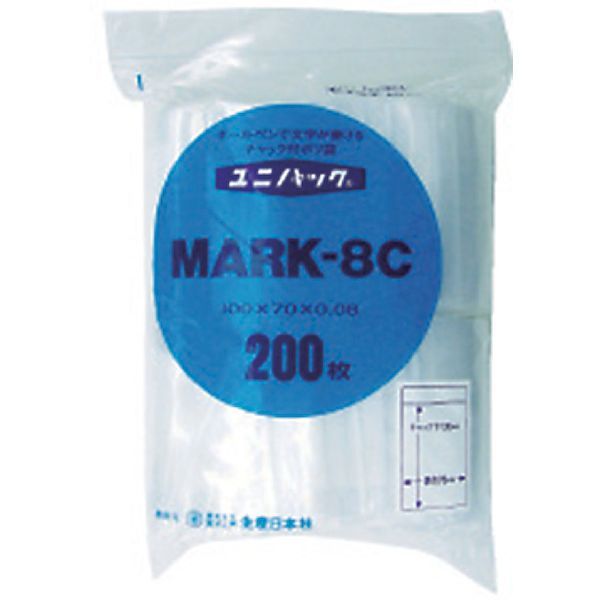【即納在庫品】「直送」セイニチ MARK8G チャック付ポリ袋 ユニパック MARK−8G 透...
