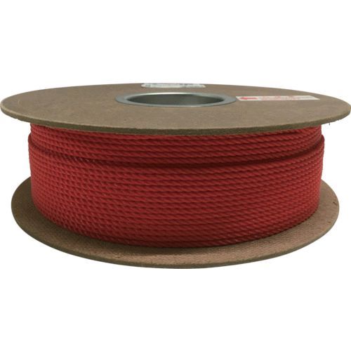 【即納在庫品】「直送」ユタカメイク PRE-71 ポリエチレンロープドラム巻 3mm×200m レッドPRE71