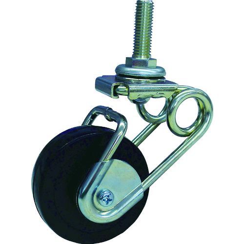 【即納在庫品】「直送」シシク SAJTS6SJ75R 緩衝キャスター5 自在 ネジ込み 75径 Rゴム車