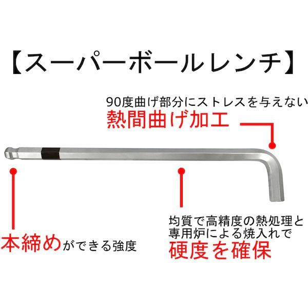 【即納在庫品】「直送」ワイズ SBNC-40S-5P ボールポイントレンチ 【単品】5本組NC 標準サイズ 4．0mm SBNC40S5P 3