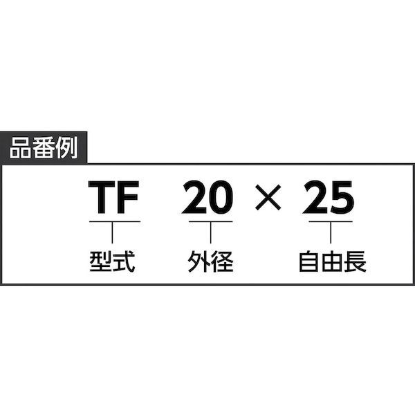 【即納在庫品】「直送」東発 TF35X125 強力ばね 軽小荷重 外径35 自由長125 たわみ62．5