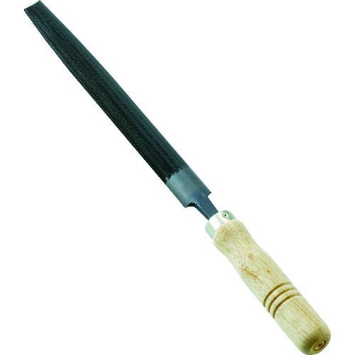 【特長】●木柄付ですぐに使用できます。●目立てが鋭く、耐久性に優れています。●側面（片側のみ）も刃が刻まれています。●JIS-B4703相当品です。【用途】●鉄をはじめ、銅、真鍮、アルミ、プラスチックなどの研削に。【仕様】●タイプ：中目●全長(mm)：330●刃長(mm)：200●刃幅(mm)：21●刃厚(mm)：6.0【仕様2】●木柄付【材質／仕上】●ヤスリ部:合金工具鋼（SKS-8）●木柄:雑木材【注意】●ヤスリが目づまりをした際はブラシなどで掃除してください。【原産国】日本