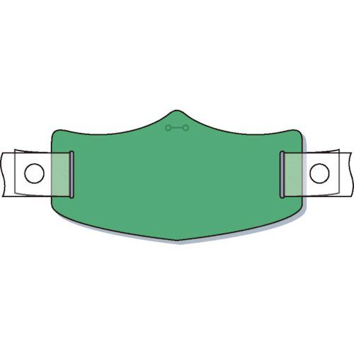 (LINEクーポン有)【即納在庫品】「直送」つくし WE-103H e帽章 緑無地 ヘルメット用樹脂バンド付WE103H..