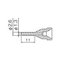 (LINEクーポン有)【即納在庫品】「直送」HAKKO 白光 ハッコー N61-13 ノズル 1．3MM ロング型 N6113 ロ..