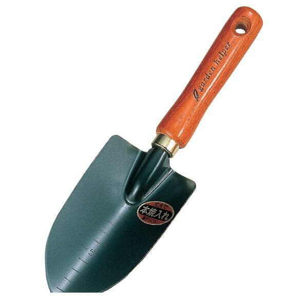 石黒金属 B-10 グリーン 焼入移植鏝【太】目盛付 B10