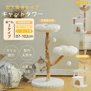 ★P10★キャットタワー 木製 天然木 据え置き 小型 スリム 省スペース 猫タワー キャットツリ 木製 無垢材 シニア猫 子猫 大型猫用 多頭飼い天然麻紐爪と...