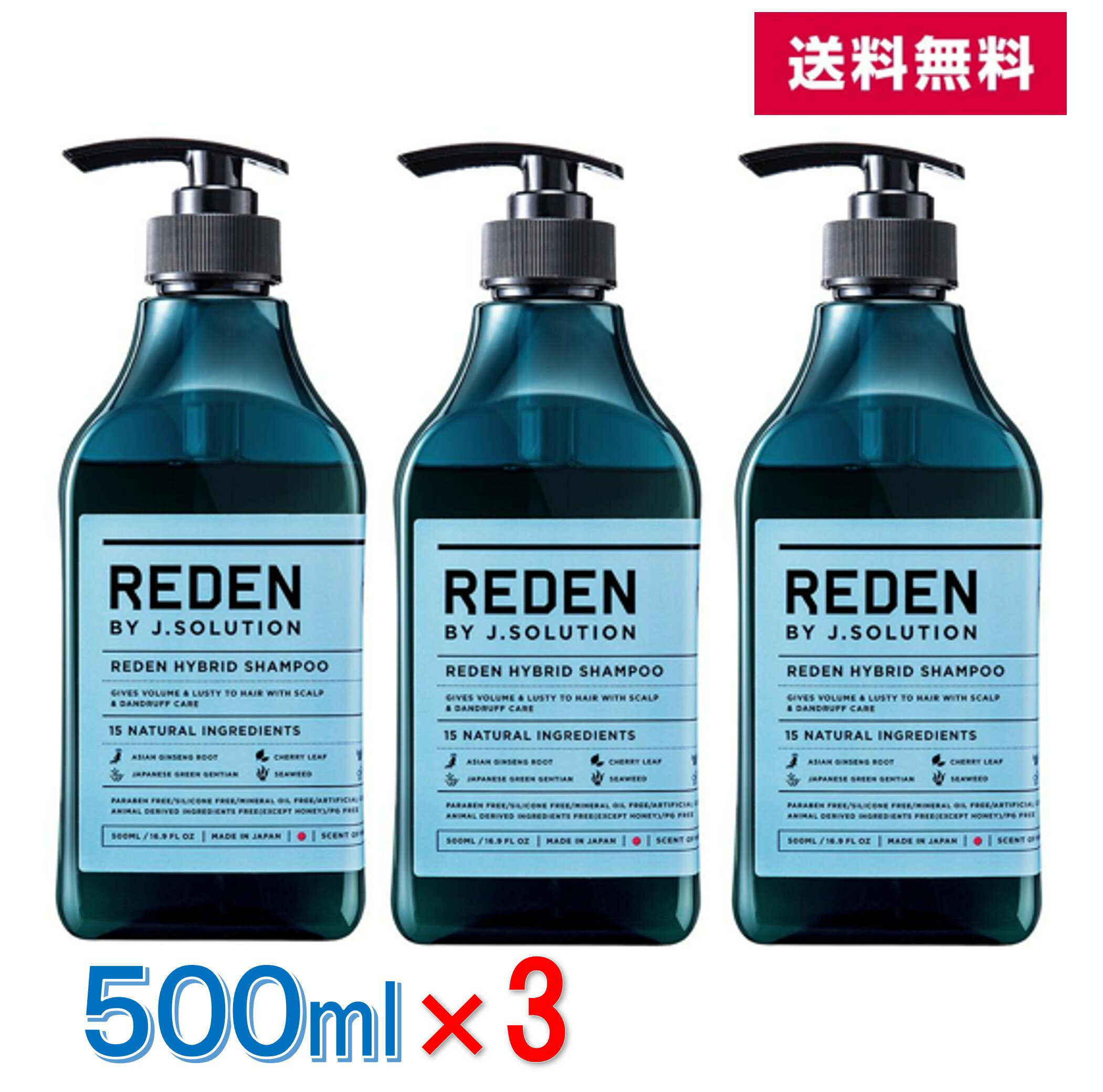 【 3本セット 送料無料 】 リデン ハイブリット ・ シャンプー R2 500mL スカルプ ケアー 男性臭ケア ..