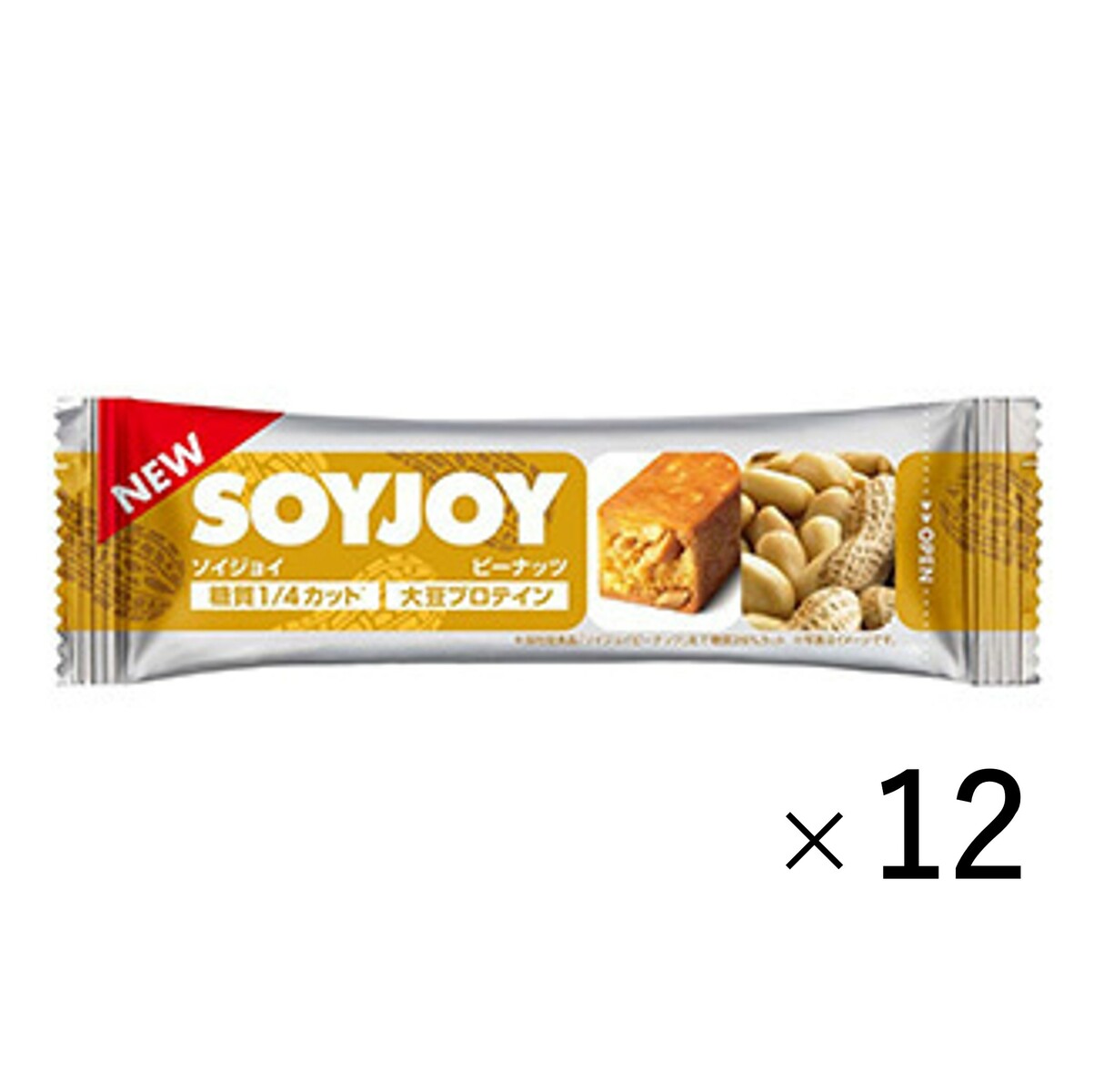 大塚製薬 SOYJOY ソイジョイ　ピーナッツ（30g×12本） 美味しいモバイル食 便利 持ち歩き 小腹対策 気分転換に 食生活の乱れが気になる時 運動トレーニングのお供に 高タンパク＆低GI食品 グルテンフリー 大豆プロテイン 大豆イソフラボン 食物繊維