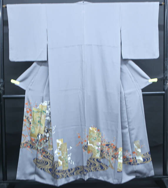 Irotome - 【中古】 リサイクル着物 色留袖 縫い紋入り 金駒刺繍 身丈約153cm 裄丈約63.5cm 24Z-1935[ リサイクル着物 黒留 結婚式 礼装 母 正装 通販 アイディーネット きもの]IDnet