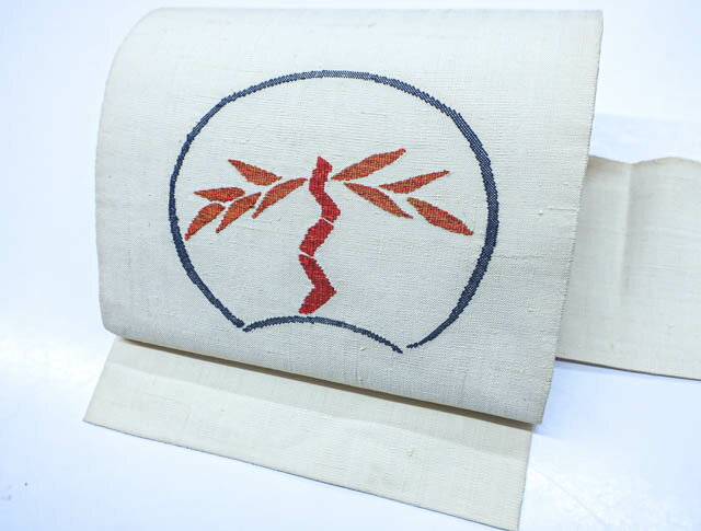 【IDnet】【着物】九寸名古屋帯 お洒落 紬地 24B-423【リサイクル】