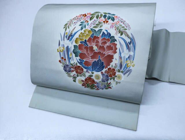 最大80%OFF【中古】 リサイクル着物 九寸名古屋帯 丸花文様 24B-1035[リサイクル着物 仕立て上がり 和服 アウトレット カジュアル カジュアル帯 リサイクル帯 着付け教室 観劇 普段着 お食事会 お出掛け きもの] IDnet