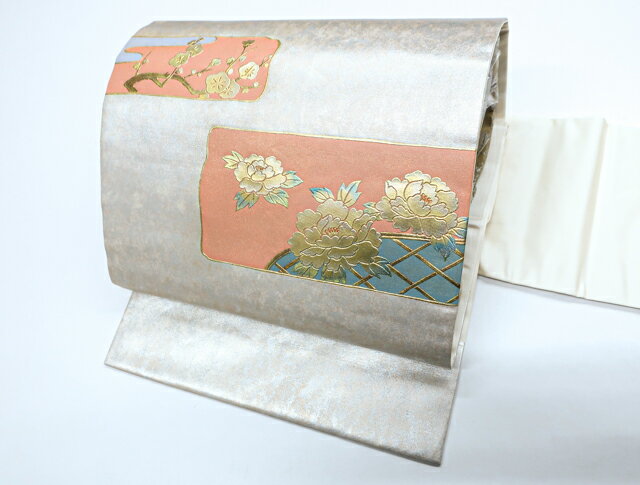 最大80%OFF【中古】 リサイクル着物 九寸名古屋帯 金彩 枝梅 花文様 24B-501[仕立て上がり 和服 アウトレット リサイクル着物 カジュアル カジュアル帯 リサイクル帯 着付け教室 観劇 普段着 お食事会 お出掛け きもの] IDnet