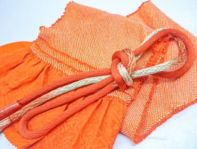 【中古】 和装小物 帯締め 帯揚げ セット 帯締 帯揚 振袖用 総絞り 丸組 金糸 24W-2548【リサイクル】IDnet