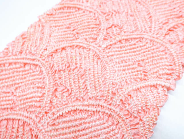 【IDnet】【着物】 和装小物 帯締め 帯揚げ セット 帯締 帯揚 絞り 中抜き 青海波文様 笹浪組 24W-343【リサイクル】