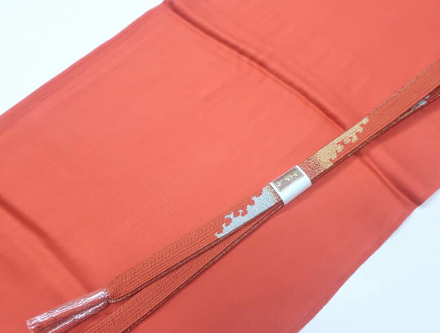 【中古】 和装小物 帯締め 帯揚げ セット 帯締 帯揚 シンプル 高麗組 金糸 24W-2025【リサイクル】IDnet