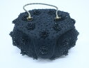【IDnet】【小物】パーティーバッグ ビーズ バラ柄 24W-1708【リサイクル】