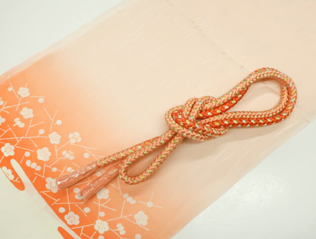 【中古】 リサイクル着物 和装小物 帯締め 帯揚げ セット 帯締 帯揚 梅文様 丸組 金糸 24w-5544【リサイクル】IDnet