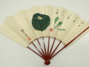 ビッグセール最大80%OFF!【中古】 リサイクル着物 和装小物 舞扇子 手描き 野菜文 24w-5560[ リサイクル着物 和モダン 和テイスト 和風 お土...