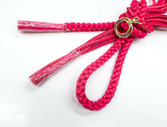 【中古】 和装小物 帯締め 帯締 振袖用 丸組 飾り付き 金糸 24w-5697【リサイクル...