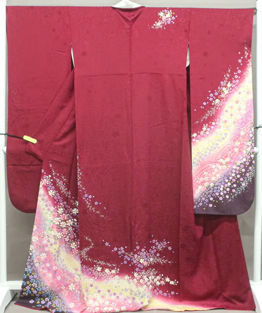 【IDnet】【着物】 振袖 花文様 身丈約174.5cm 裄丈約67.5cm 24z-2520【リサイクル】