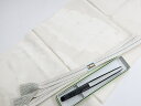 【中古】 リサイクル着物 和装小物 帯締め 帯揚げ セット 帯締 帯揚 礼装用 平組 撚り房 銀糸 末広付き 24w-7207【リサイクル】IDnet