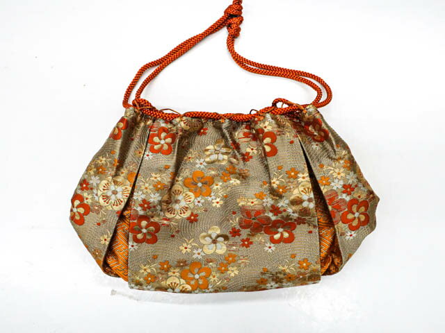 【IDnet】【着物】和装小物 巾着バッグ 花柄 24w-6509【リサイクル】
