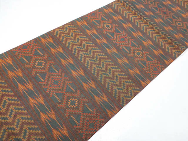 【中古】 リサイクル着物 袋帯 全通柄 幾何学文 24b-2302【リサイクル】IDnet