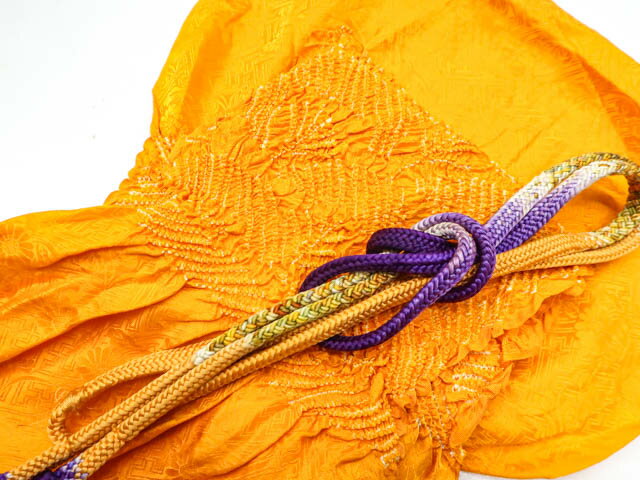 【中古】 和装小物 帯揚げ帯締めセット 帯揚 帯締 中抜き絞り 平組 24w-8248【リサイクル】IDnet