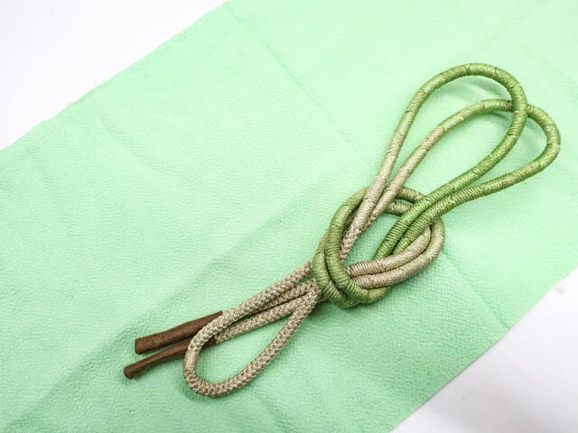 樂天商城 - 【中古】 和装小物 帯揚げ帯締めセット 帯揚 帯締 ちりめん 暈し 丸組 金糸 24w-8439【リサイクル】IDnet