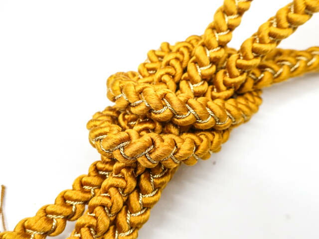 樂天商城 - 【中古】 和装小物 帯締め 帯締 振袖用 丸組 撚り房 金糸 24w-9257【リサイクル】IDnet