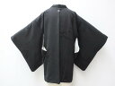 ビッグセール最大80%OFF!【中古】 リサイクル着物 羽織 黒羽織 一つ紋 雲取文 羽織紐付 身丈約77cm 裄丈約62.5cm 24z-3747【リサイクル】IDnet
