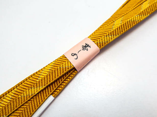 最大88%OFF【中古】 和装小物 帯締め 帯締 未使用 平組 笹浪組 金糸 24w-9411【リサイクル】IDnet