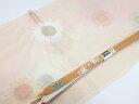 【中古】 リサイクル着物 和装小物 帯締め 帯揚げ セット 未使用 夏物 丹後ちりめん 向日葵文 金糸 平組 手組紐 24w-9648【リサイクル】IDnet