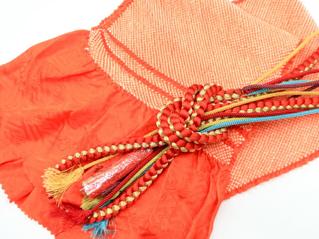 【中古】 リサイクル着物 和装小物 　帯締め帯揚げセット　振袖用　丸組　総絞り　金糸　24w-9939【リサイクル】IDnet