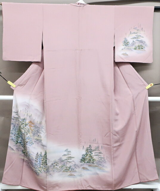 樂天商城 - 【中古】 リサイクル着物 付下げ 山風景に寺社文 身丈約157cm 裄丈約62.5cm 24z-3970[ リサイクル着物 入学式 卒業式 結婚式 母 七五三 お宮参り パーティー きもの]IDnet